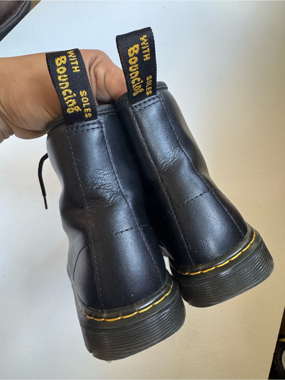 Dr. Martens Zavala Combat Boots Womens 5 Black Leather Lace Up Platform - Picture 5 of 7